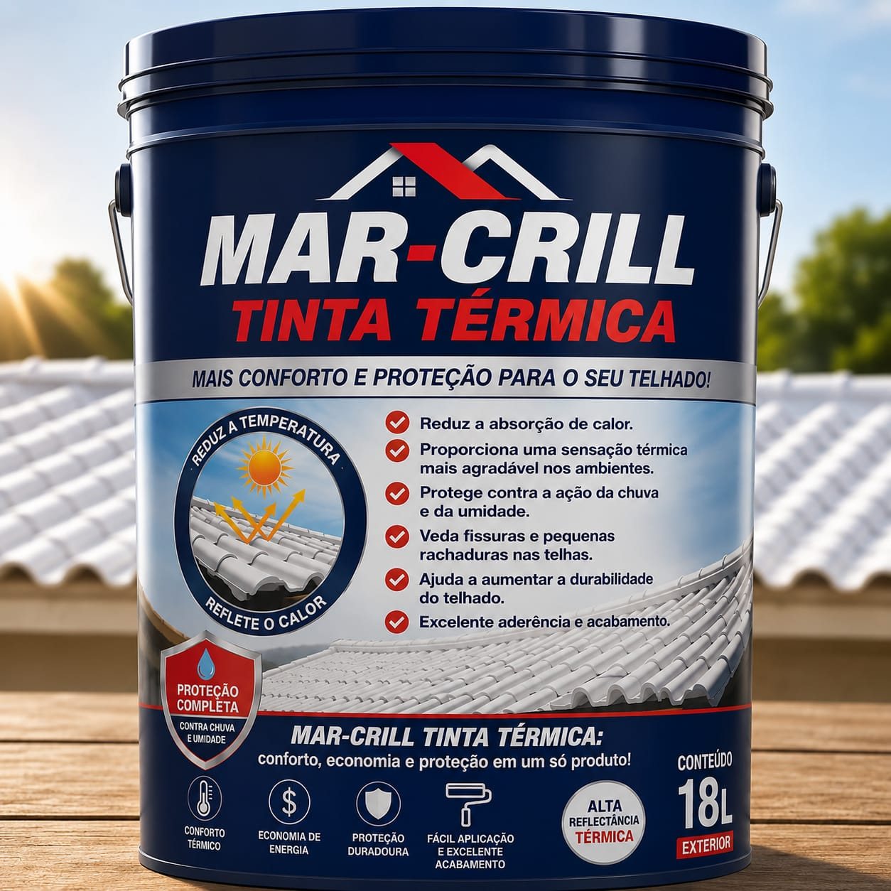 Balde de tinta térmica Mar-Crill de 18 litros